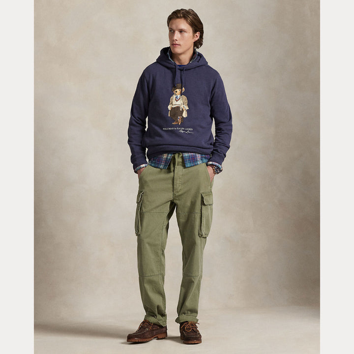 POLO Ralph Lauren Polo Bear Fleece Hoodie – Blauw-87% katoen, 13% polyester-HEREN TRUIEN & VESTEN-Blauw