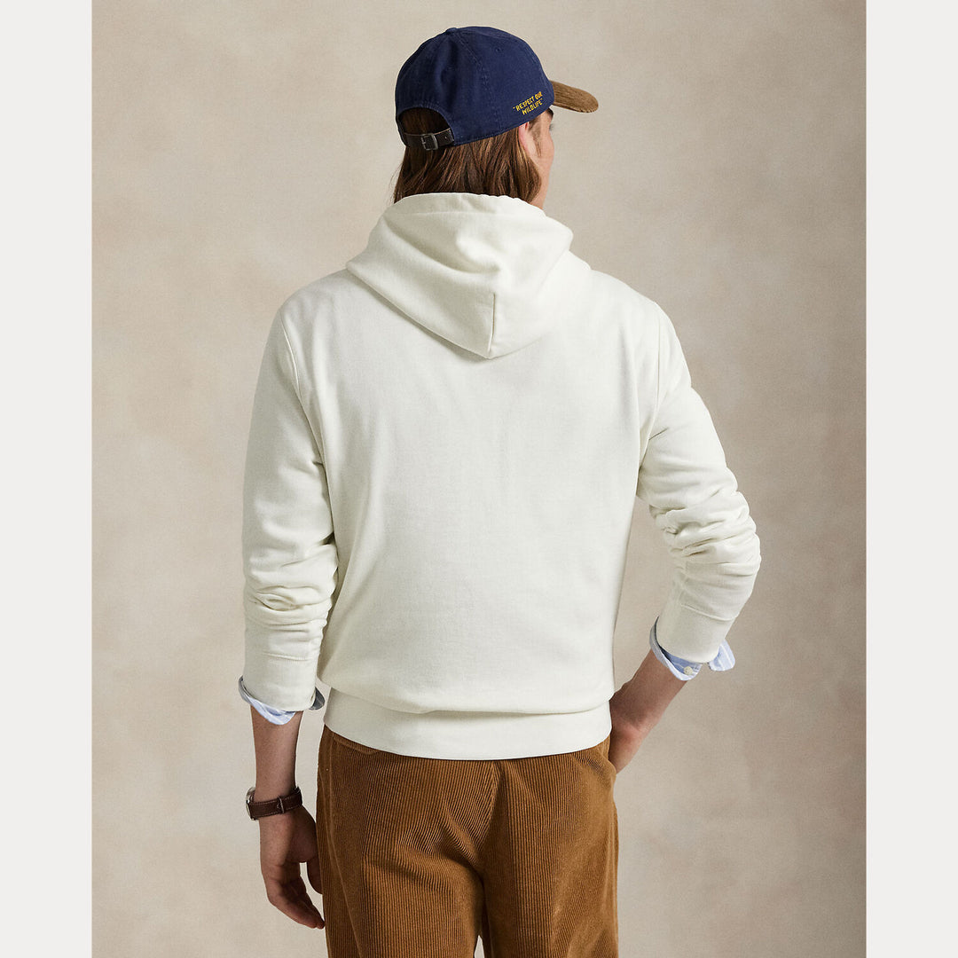 POLO Ralph Lauren Polo Bear Fleece Hoodie – Wit-81% katoen, 19% polyester-HEREN TRUIEN & VESTEN-Wit