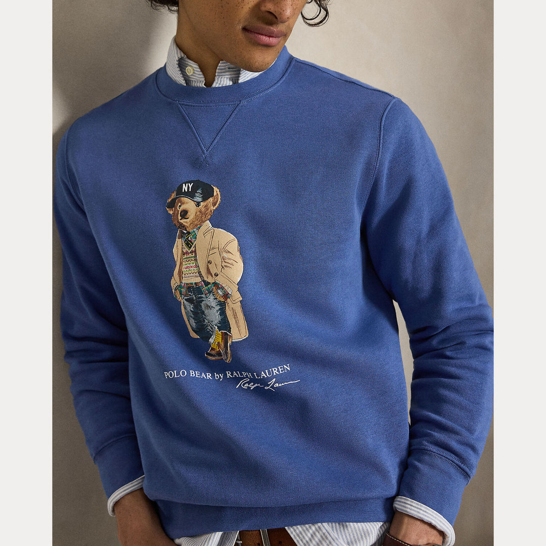 POLO Ralph Lauren Polo Bear Fleece Sweater – Blauw-81% katoen, 19% polyester<br />Ribbelboorden: 99% katoen, 1% elastaan-