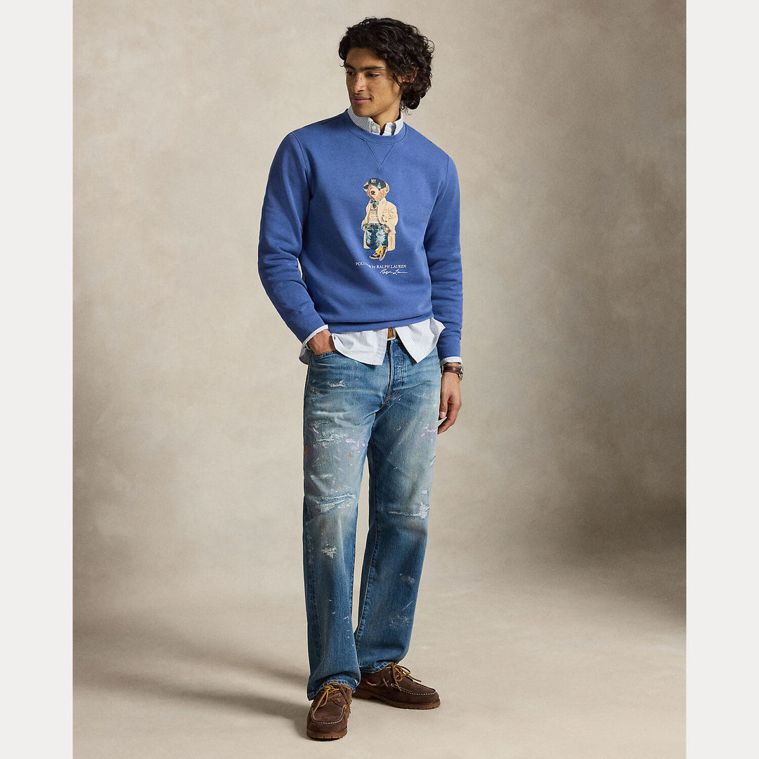 POLO Ralph Lauren Polo Bear Fleece Sweater – Blauw-81% katoen, 19% polyester<br />Ribbelboorden: 99% katoen, 1% elastaan-
