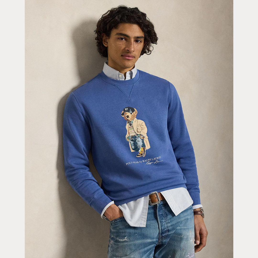 POLO Ralph Lauren Polo Bear Fleece Sweater – Blauw-81% katoen, 19% polyester<br />Ribbelboorden: 99% katoen, 1% elastaan-