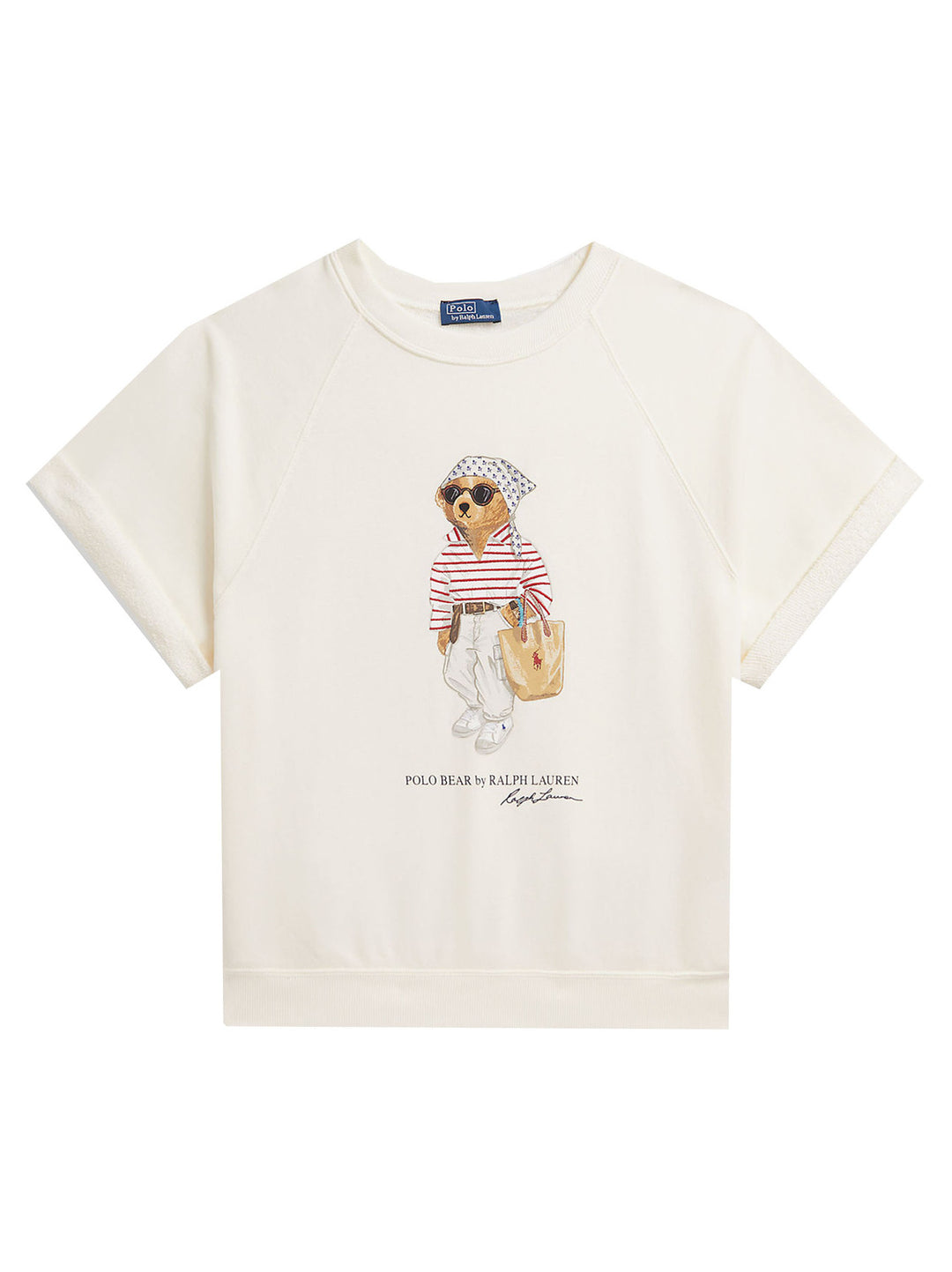 POLO Ralph Lauren Polo Bear Fleece Sweater – Wit-84% katoen, 16% polyester-DAMES TRUIEN & VESTEN-Wit