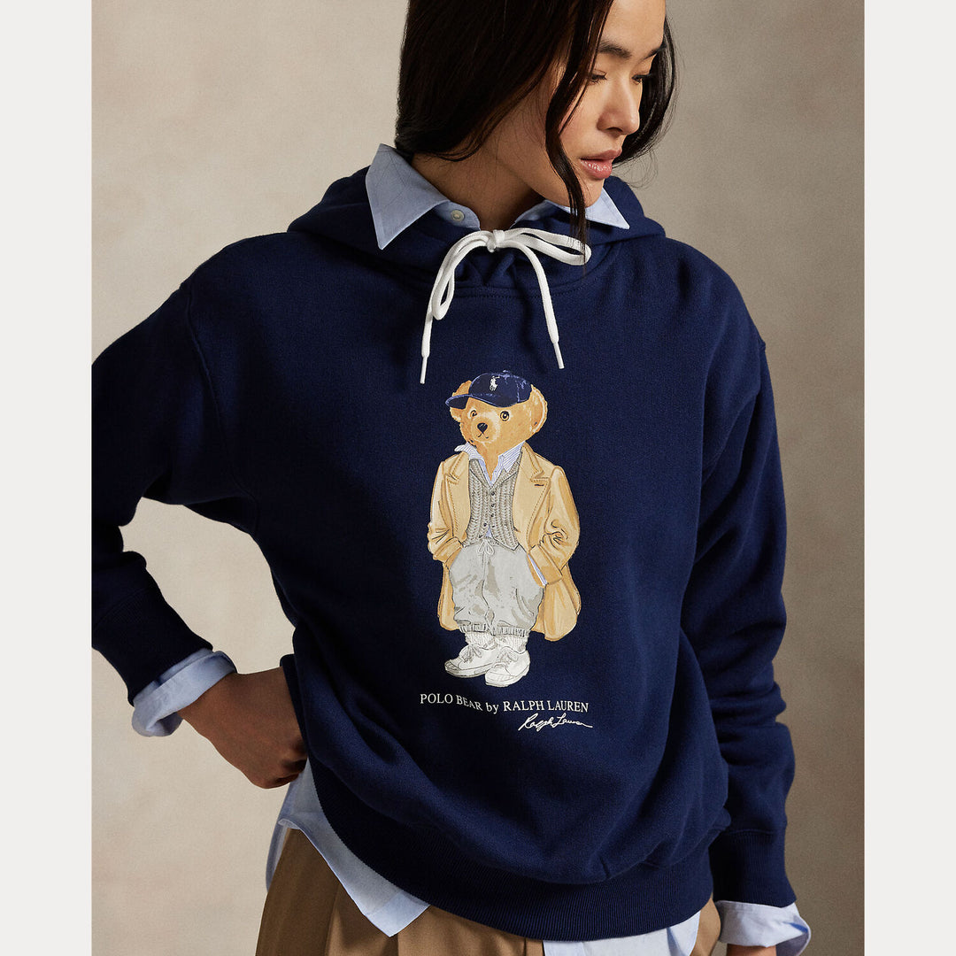 POLO Ralph Lauren Polo Bear Hoodie – Blauw-84% katoen, 16% polyester-DAMES TRUIEN & VESTEN-Blauw