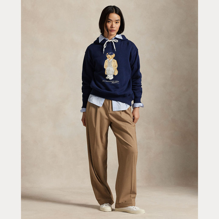 POLO Ralph Lauren Polo Bear Hoodie – Blauw-84% katoen, 16% polyester-DAMES TRUIEN & VESTEN-Blauw