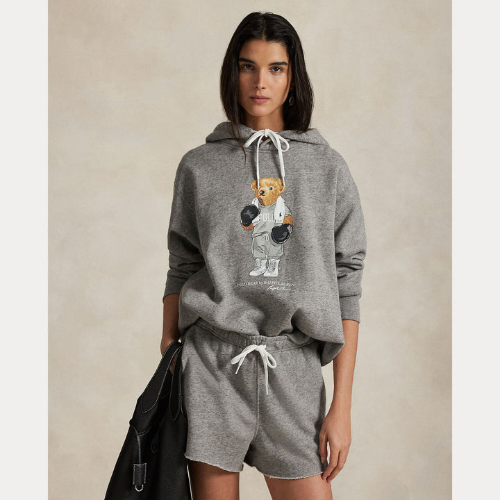 POLO Ralph Lauren Polo Bear Hoodie – Grijs-84% katoen, 16% polyester-DAMES TRUIEN & VESTEN-Grijs