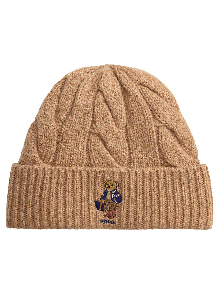 Polo Ralph Lauren Polo Bear Muts – Bruin-80% wol, 20% nylon-DAMES ACCESSOIRES-Bruin