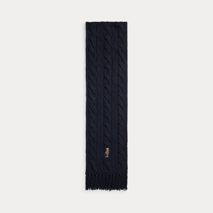 Polo Ralph Lauren Polo Bear Shawl – Blauw-80% wol, 20% nylon-DAMES ACCESSOIRES-Blauw
