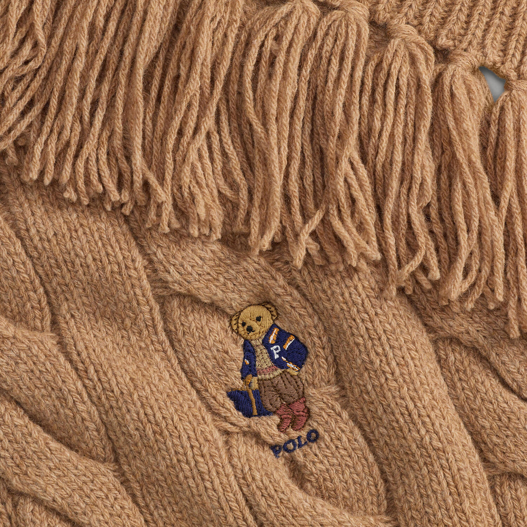 Polo Ralph Lauren Polo Bear Shawl – Bruin-80% wol, 20% nylon-DAMES ACCESSOIRES-Bruin