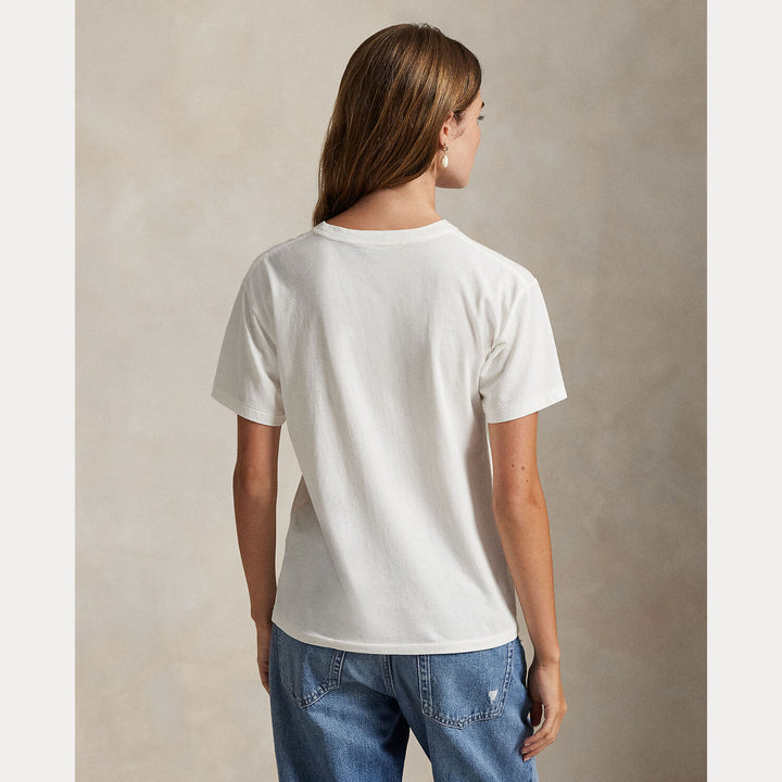 POLO Ralph Lauren Polo Bear T-shirt – Wit-100% katoen-DAMES TOPS & BLOUSES-Wit