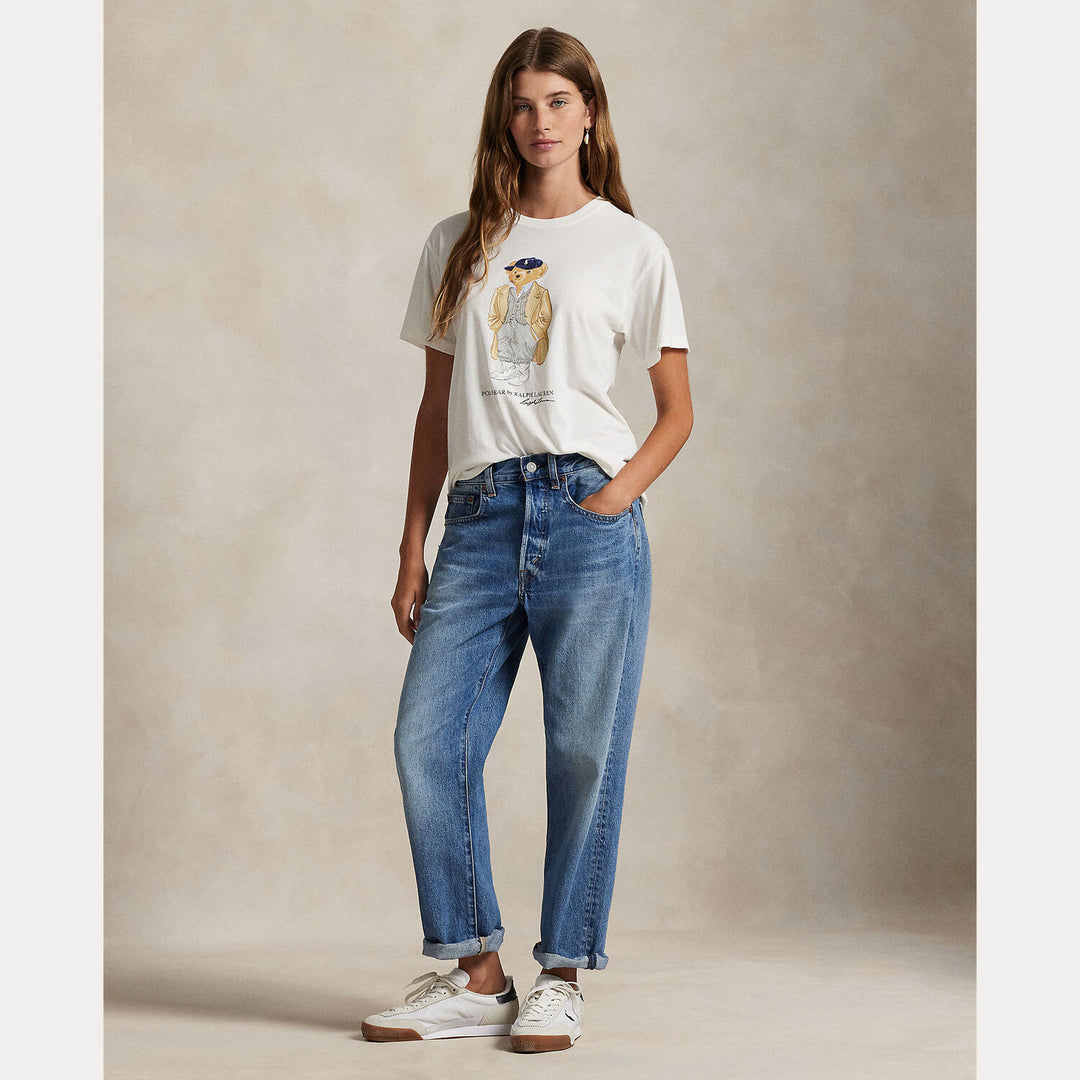 POLO Ralph Lauren Polo Bear T-shirt – Wit-100% katoen-DAMES TOPS & BLOUSES-Wit