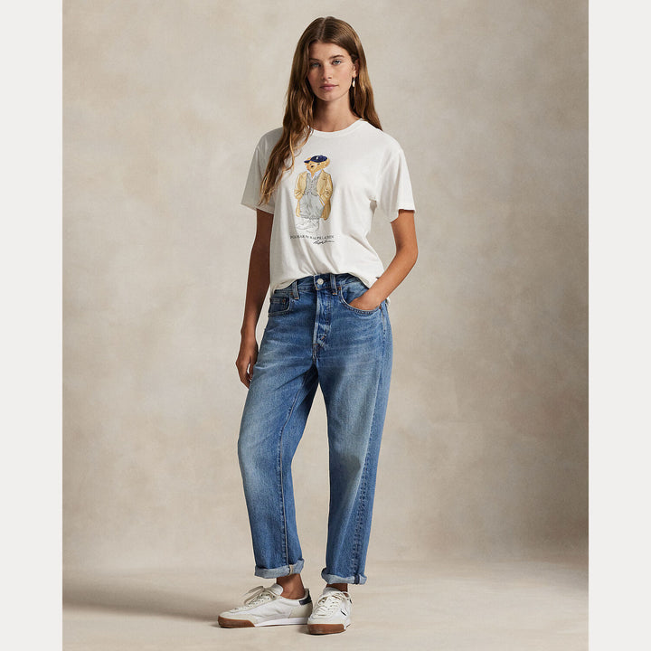 POLO Ralph Lauren Polo Bear T-shirt – Wit-100% katoen-DAMES TOPS & BLOUSES-Wit