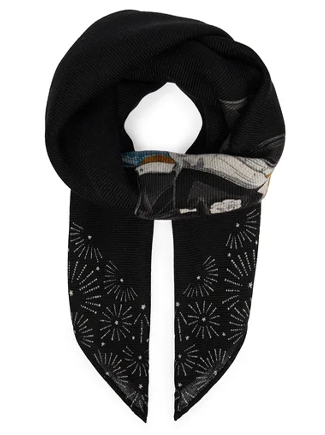 POLO Ralph Lauren Polo Beer Wollen Sjaal – Zwart-100% wol-DAMES ACCESSOIRES-Zwart