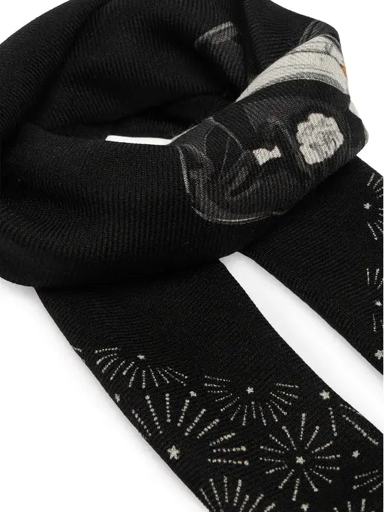 POLO Ralph Lauren Polo Beer Wollen Sjaal – Zwart-100% wol-DAMES ACCESSOIRES-Zwart