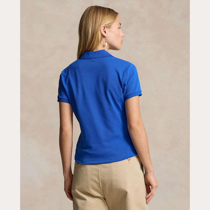 POLO Ralph Lauren polo korte mouw – Blauw-97% katoen, 3% elastaan-DAMES TOPS & BLOUSES-Blauw