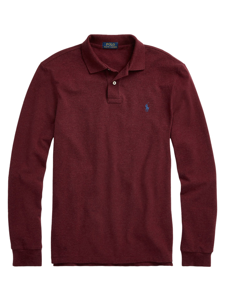 POLO Ralph Lauren Polo Lange Mouw – Rood-100% katoen-HEREN POLO'S & T-SHIRTS-Rood