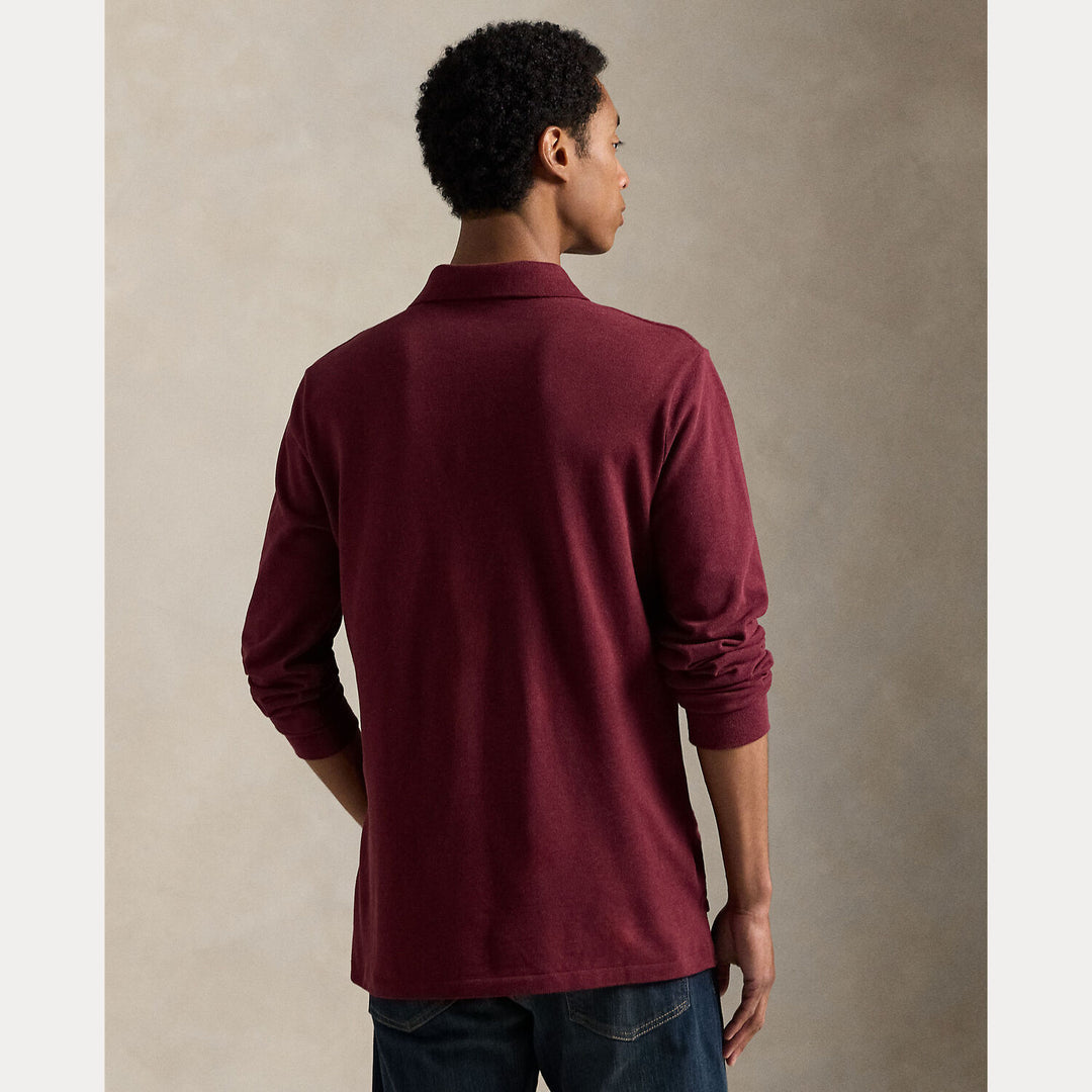 POLO Ralph Lauren Polo Lange Mouw – Rood-100% katoen-HEREN POLO'S & T-SHIRTS-Rood