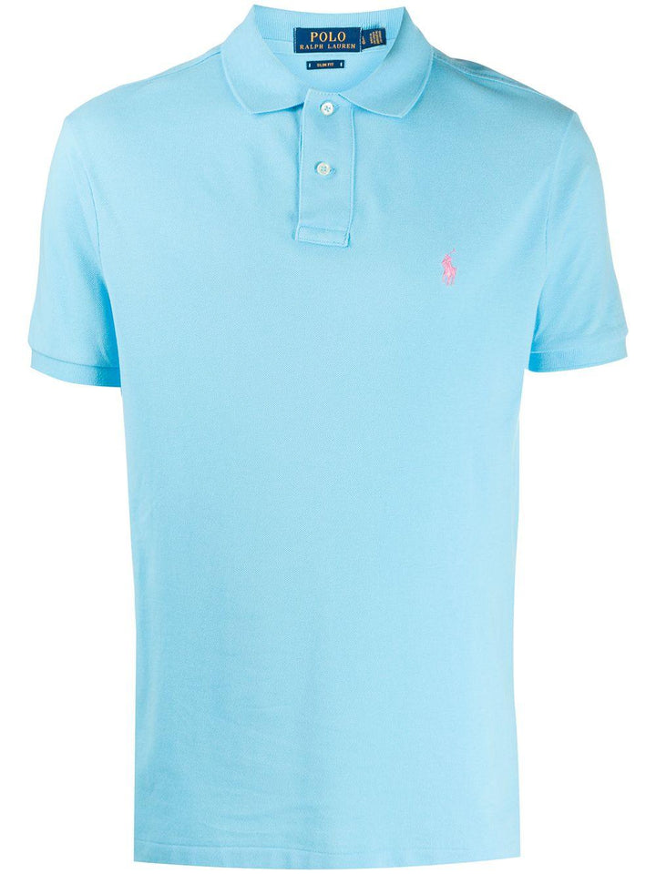 POLO Ralph Lauren polo slim-100% katoen-HEREN POLO'S & T-SHIRTS-Blauw