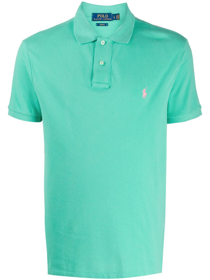 POLO Ralph Lauren polo slim-100% katoen-HEREN POLO'S & T-SHIRTS-Groen