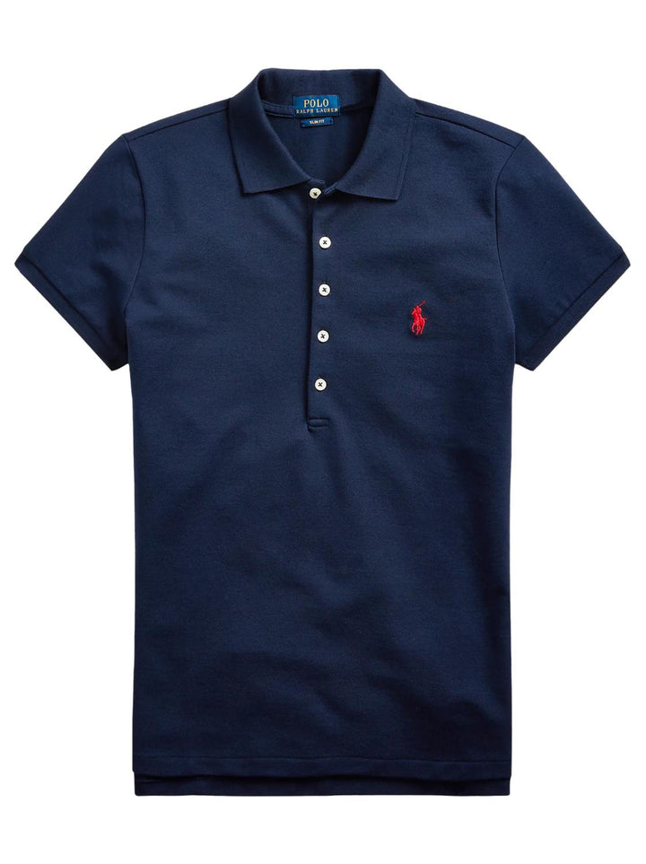 POLO Ralph Lauren polo slim-97% katoen, 3% elasthaan-DAMES TOPS & BLOUSES-Blauw