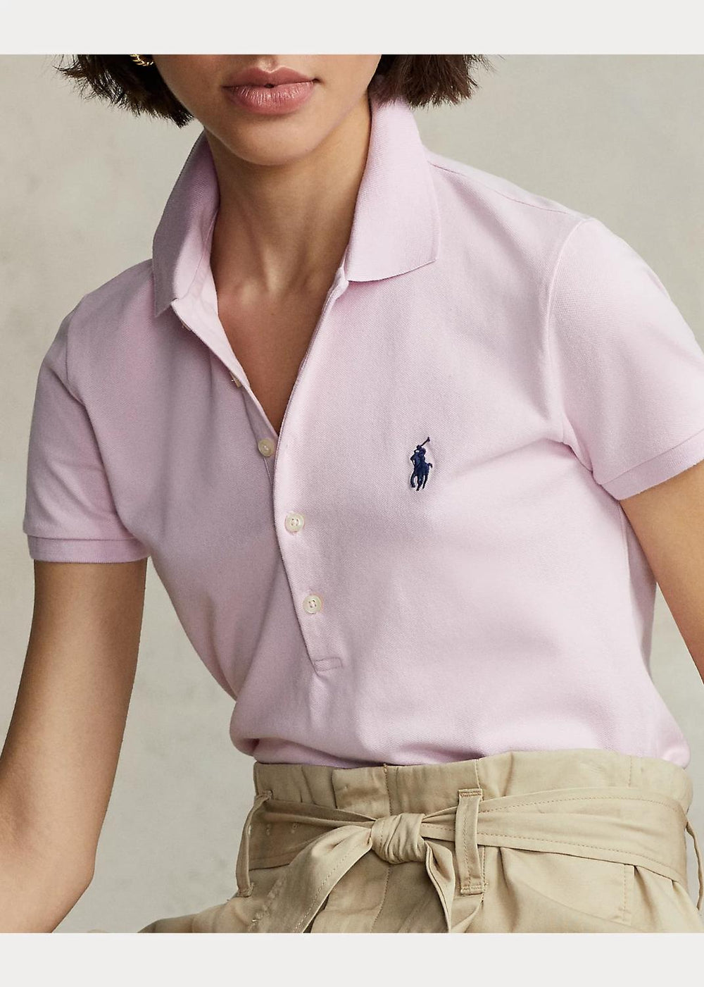 POLO Ralph Lauren polo slim-97% katoen, 3% elasthaan-DAMES TOPS & BLOUSES-Roze