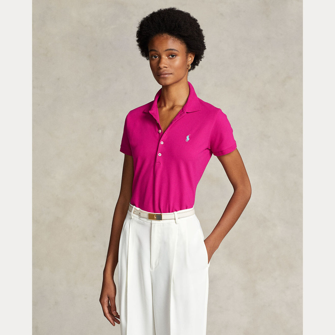 POLO Ralph Lauren polo slim-97% katoen, 3% elasthaan-DAMES TOPS & BLOUSES-Roze