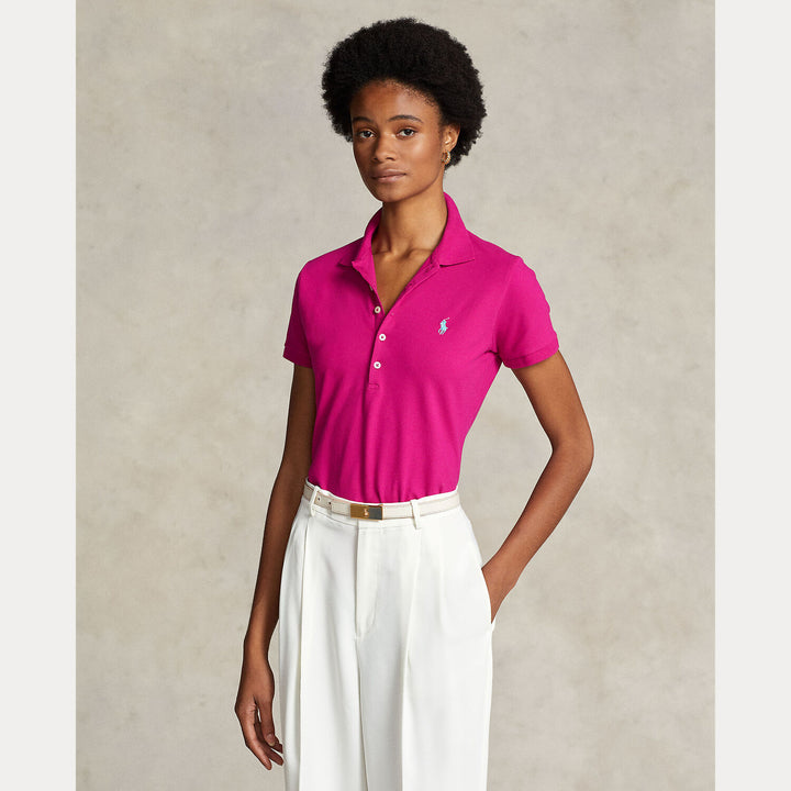 POLO Ralph Lauren polo slim-97% katoen, 3% elasthaan-DAMES TOPS & BLOUSES-Roze