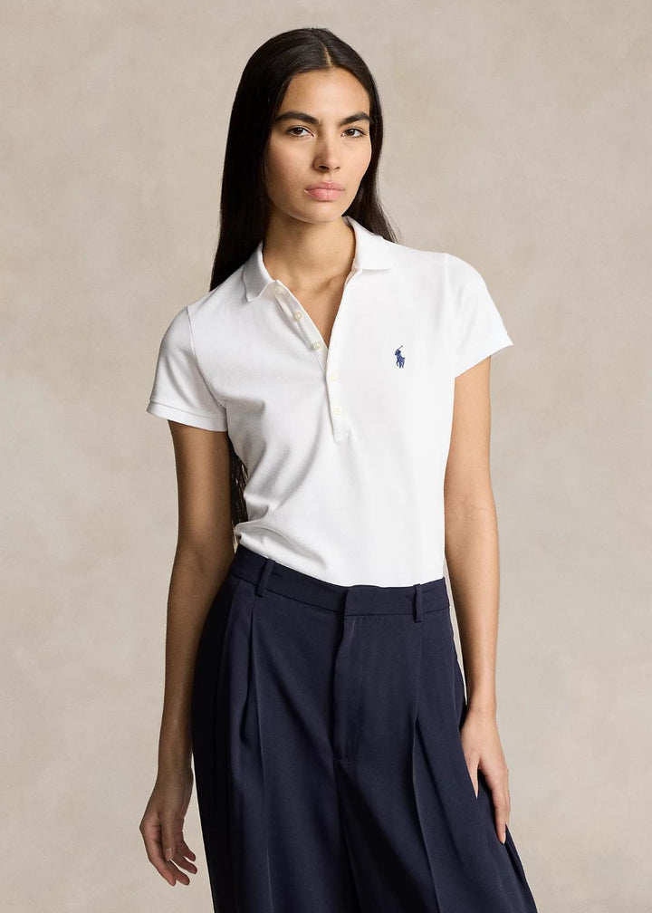 POLO Ralph Lauren polo slim-97% katoen, 3% elasthaan-DAMES TOPS & BLOUSES-Wit