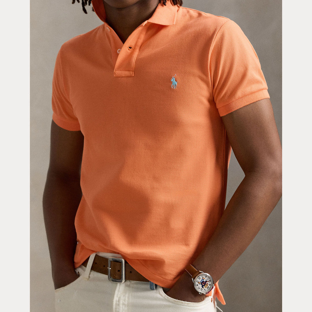 POLO Ralph Lauren polo slim fit oranje-100% katoen-HEREN POLO'S & T-SHIRTS-Oranje