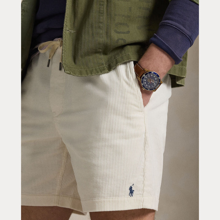 POLO Ralph Lauren Prepster corduroy short – Wit-100% katoen-HEREN BROEKEN-Wit
