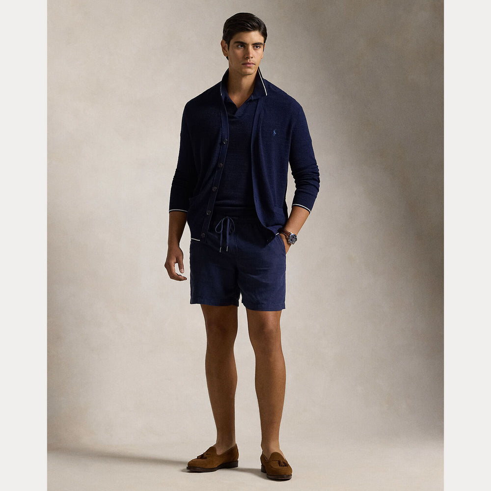 POLO Ralph Lauren Prepster linnen short-100% Linnen-HEREN BROEKEN-Blauw