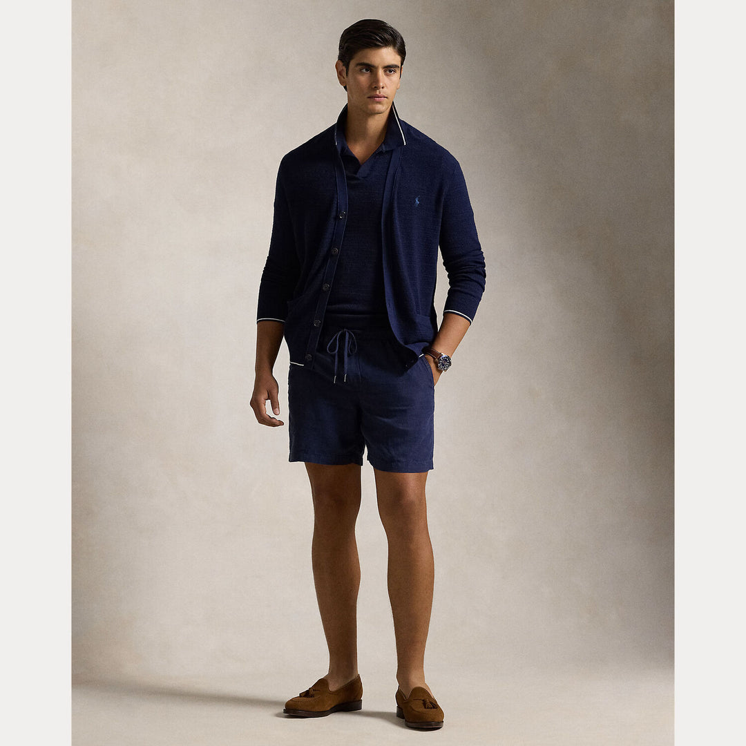 POLO Ralph Lauren Prepster linnen short-100% Linnen-HEREN BROEKEN-Blauw