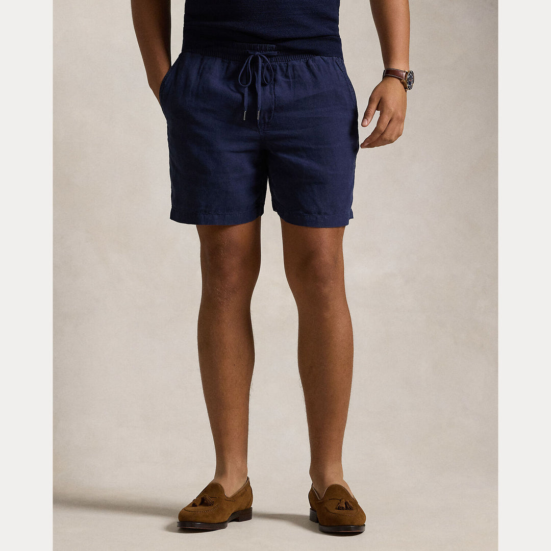 POLO Ralph Lauren Prepster linnen short-100% Linnen-HEREN BROEKEN-Blauw