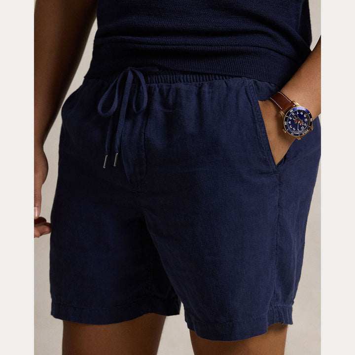 POLO Ralph Lauren Prepster linnen short-100% Linnen-HEREN BROEKEN-Blauw