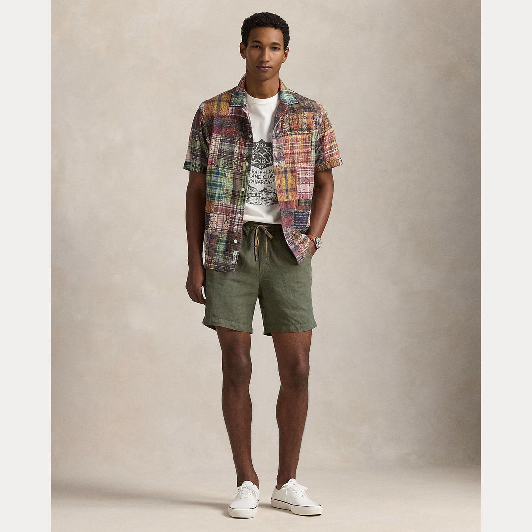 POLO Ralph Lauren Prepster Linnen Short-100% linnen-HEREN BROEKEN-Groen