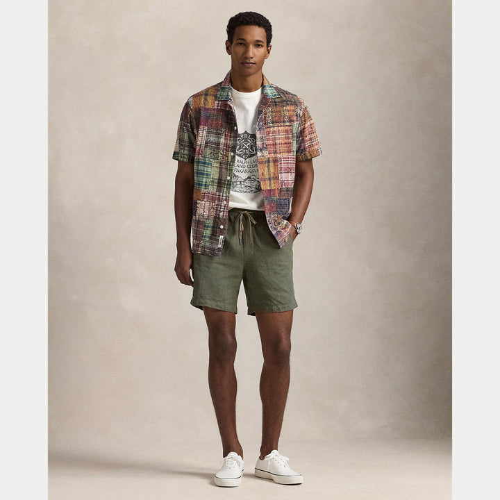 POLO Ralph Lauren Prepster Linnen Short-100% linnen-HEREN BROEKEN-Groen