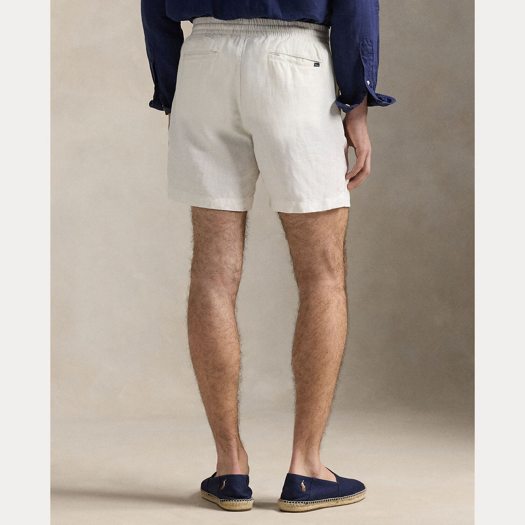 POLO Ralph Lauren Prepster linnen short-100% Linnen-HEREN BROEKEN-Wit