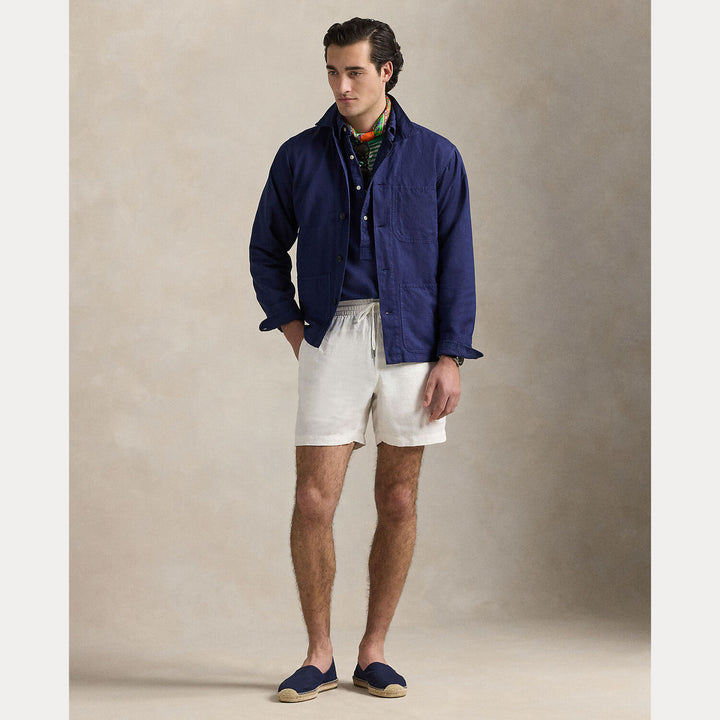 POLO Ralph Lauren Prepster linnen short-100% Linnen-HEREN BROEKEN-Wit