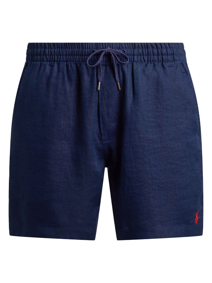 POLO Ralph Lauren Prepster linnen short – Blauw-100% linnen-HEREN BROEKEN-Blauw