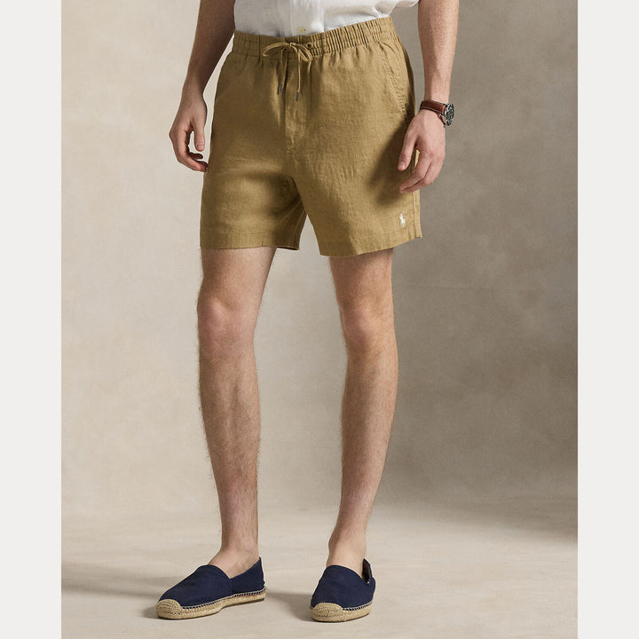 POLO Ralph Lauren Prepster linnen short – Bruin-100% linnen-HEREN BROEKEN-Bruin