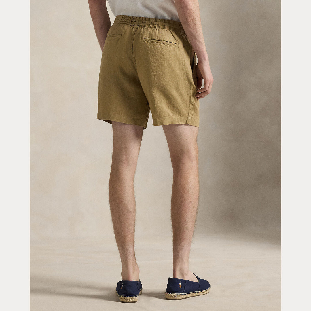 POLO Ralph Lauren Prepster linnen short – Bruin-100% linnen-HEREN BROEKEN-Bruin