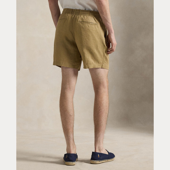 POLO Ralph Lauren Prepster linnen short – Bruin-100% linnen-HEREN BROEKEN-Bruin