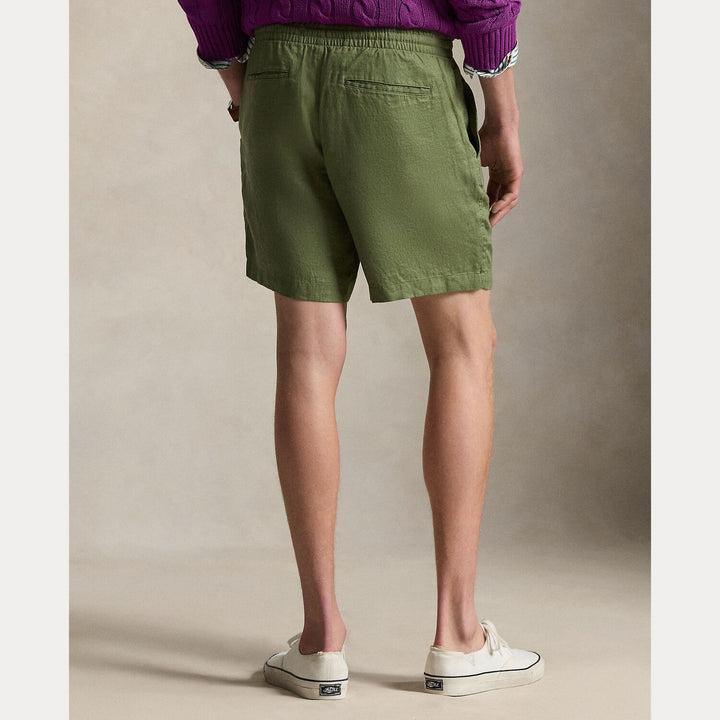 POLO Ralph Lauren Prepster linnen short – Groen-100% linnen-HEREN BROEKEN-Groen