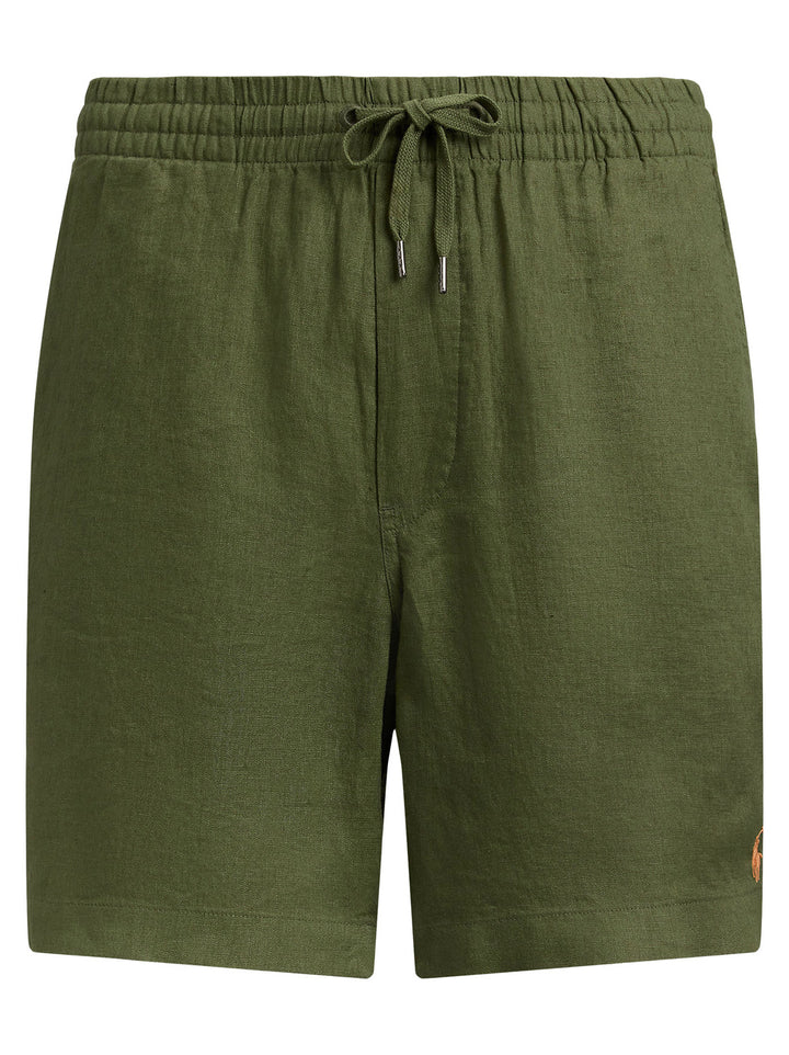 POLO Ralph Lauren Prepster linnen short – Groen-100% linnen-HEREN BROEKEN-Groen