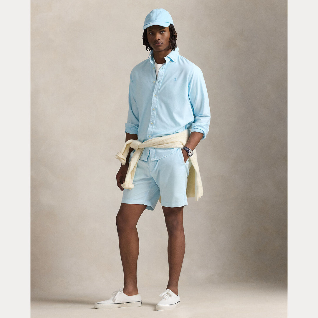 POLO Ralph Lauren prepster short-100% katoen.-HEREN BROEKEN-Blauw