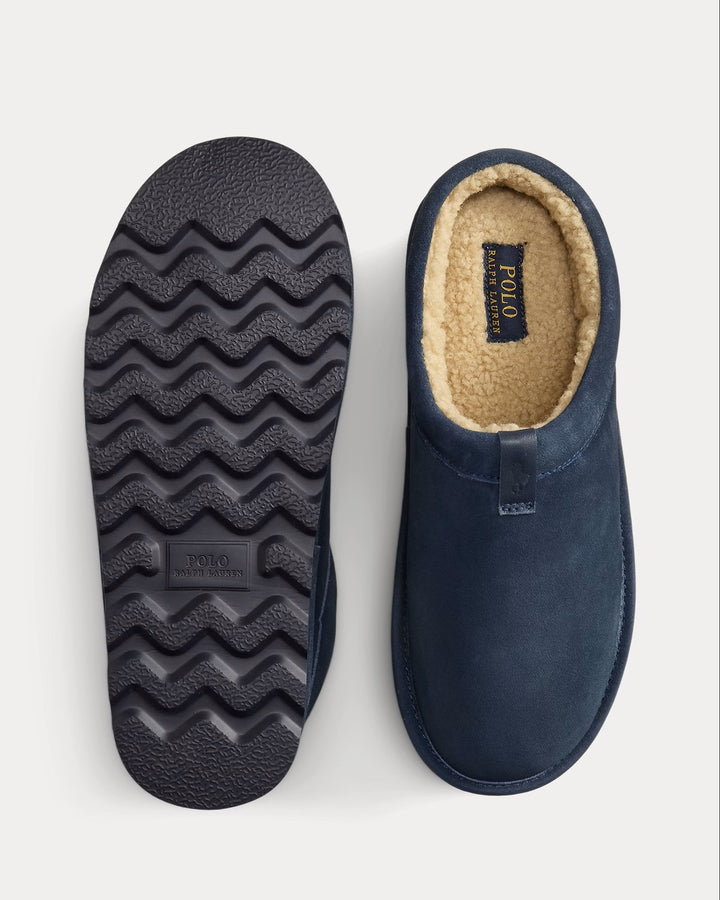 POLO Ralph Lauren Reade Suède Slippers – Blauw-HEREN SCHOENEN & RIEMEN-Blauw