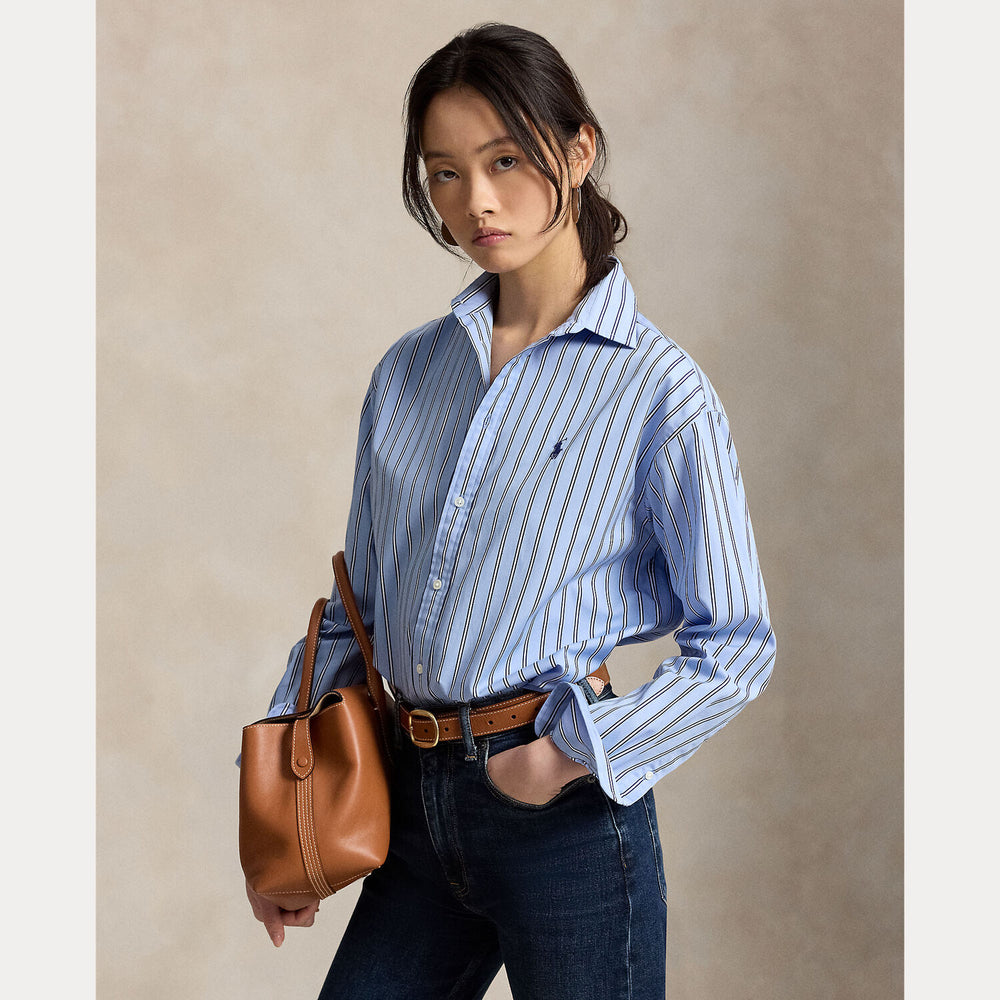 POLO Ralph Lauren Relaxed fit striped shirt-100% katoen-DAMES TOPS & BLOUSES-Blauw