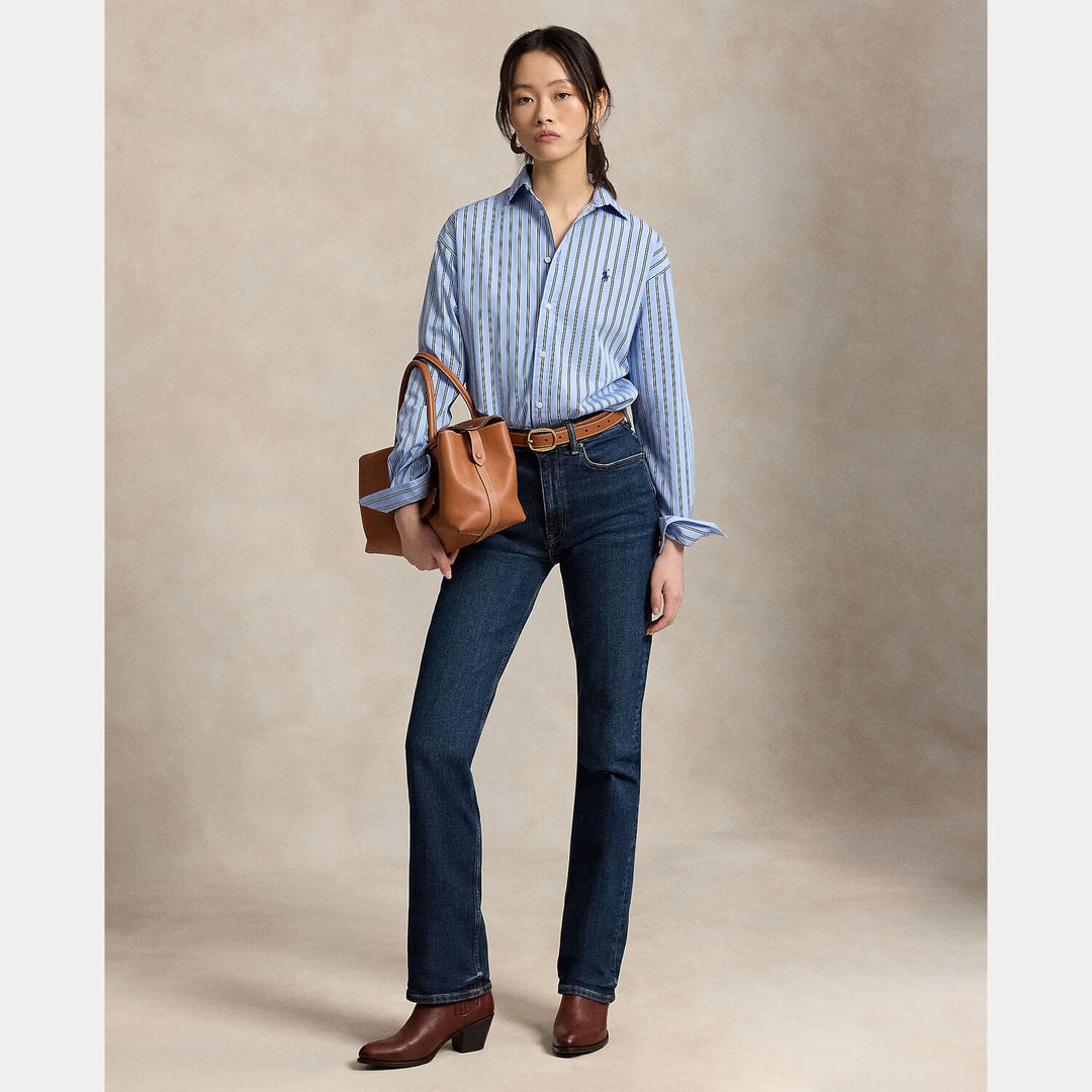 POLO Ralph Lauren Relaxed fit striped shirt-100% katoen-DAMES TOPS & BLOUSES-Blauw