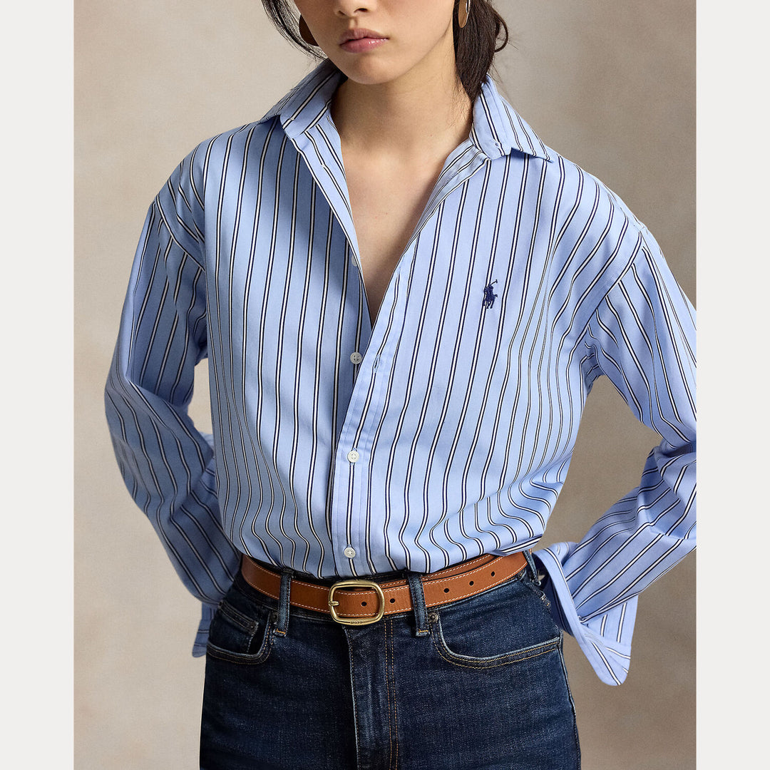 POLO Ralph Lauren Relaxed fit striped shirt-100% katoen-DAMES TOPS & BLOUSES-Blauw