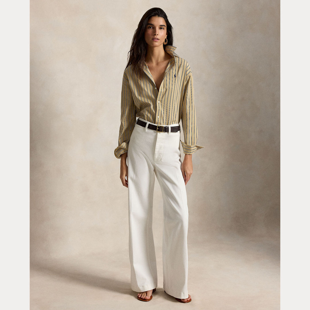POLO Ralph Lauren Relaxed fit striped shirt-100% katoen-DAMES TOPS & BLOUSES-Bruin