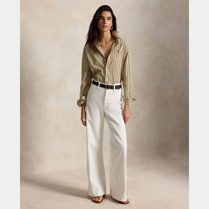 POLO Ralph Lauren Relaxed fit striped shirt-100% katoen-DAMES TOPS & BLOUSES-Bruin
